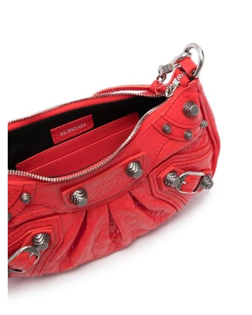 Bolso de hombro con apliques Balenciaga de color Red