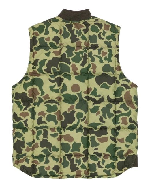 Filson Green Camouflage-Pattern Quilted Jacket for men