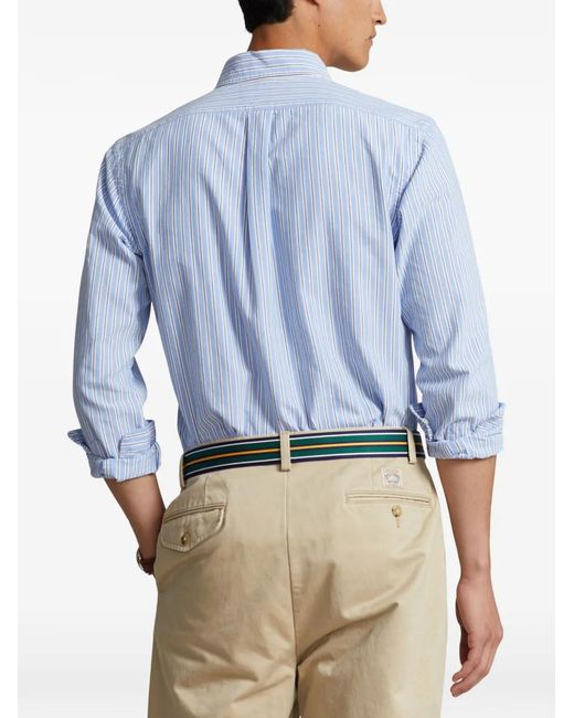 Polo Ralph Lauren Blue Striped Button-Down Shirt for men
