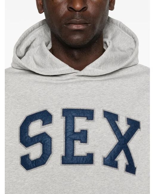 Carne Bollente Gray Sex Hoodie for men