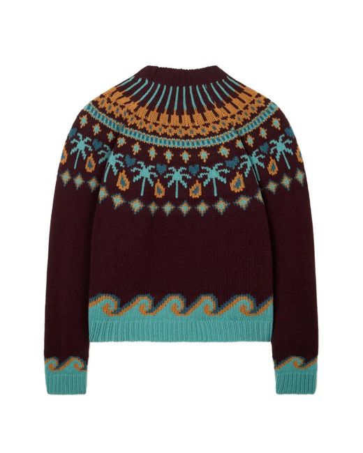 Alanui Red Sweet Winter Raglan-Sleeve Sweater