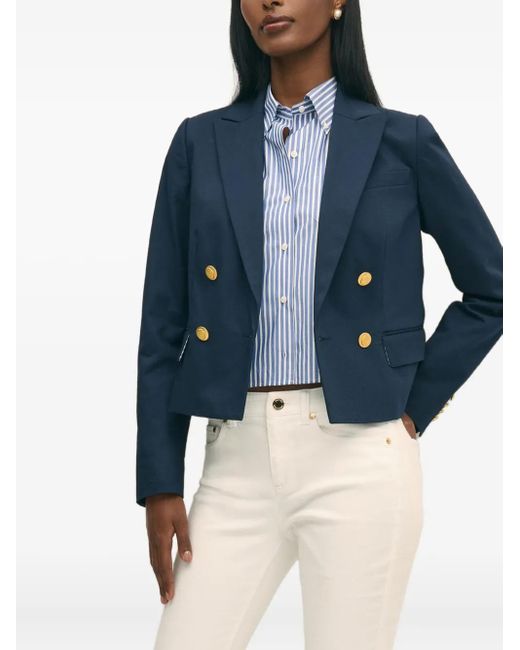 Brooks Brothers Blue Double-Breasted Blazer