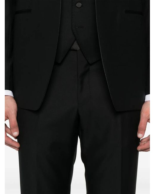 Tagliatore Black Single-Breasted Dinner Suit for men
