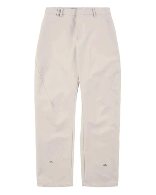 A_COLD_WALL* White Concealed-Fastening Trousers for men