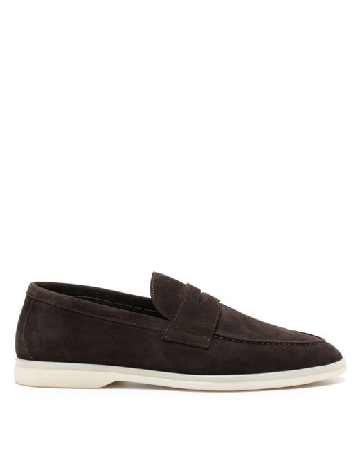 Scarosso Black Luciano Suede Loafers for men