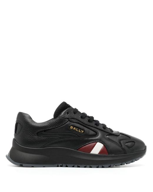Bally Black Dewy Leather Sneakers for men