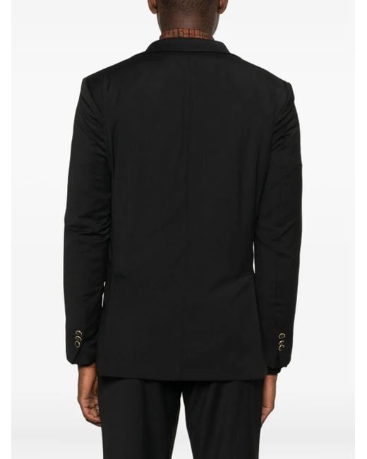 MARSĒM Black Notched-Lapel Single-Breasted Blazer for men