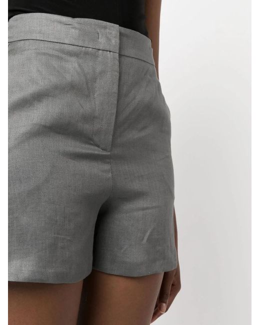 Pantalones cortos de vestir de talle alto Blanca Vita de color Gray