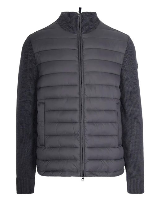 Colmar Gray Quilted Knitted-Panel Jacket for men