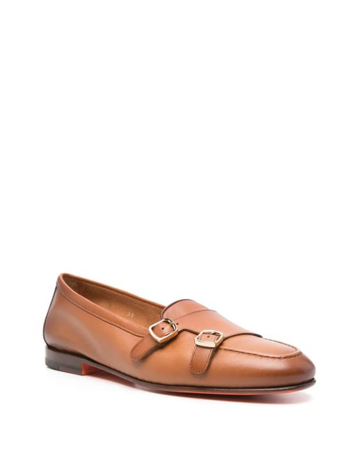 Santoni Brown Flat Shoes
