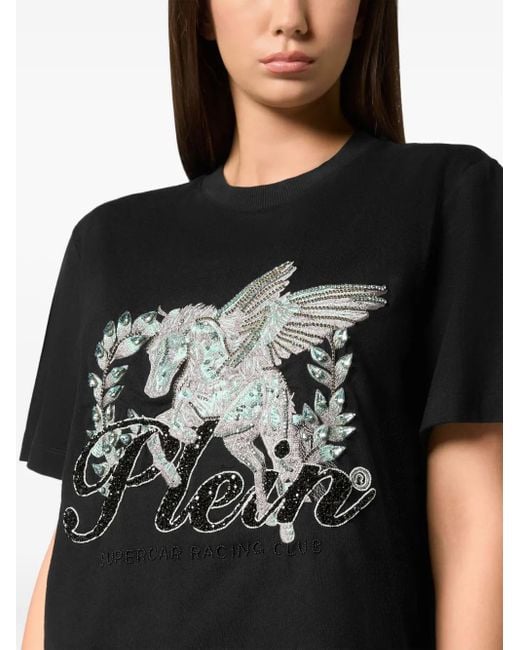 Philipp Plein Black Unicorn T-Shirt