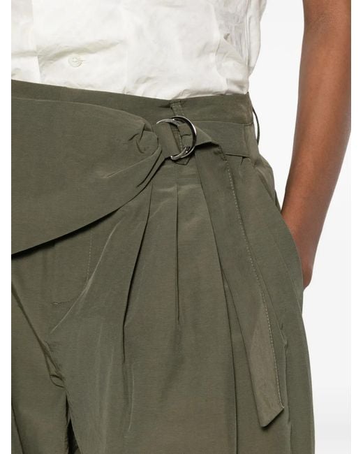 Damson Madder Green Pantalon Plissé Fabia À Boucle