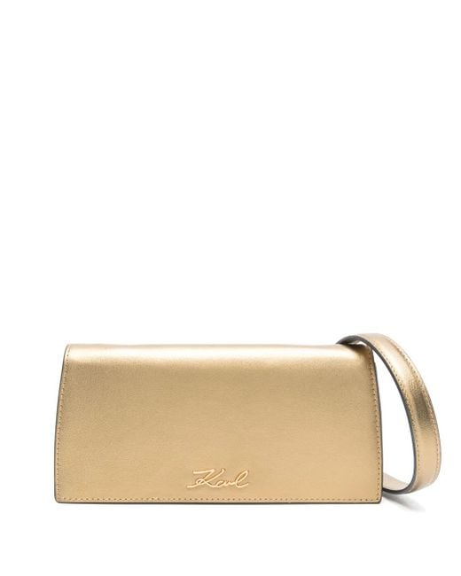 Clutch K/Signature di Karl Lagerfeld in Natural