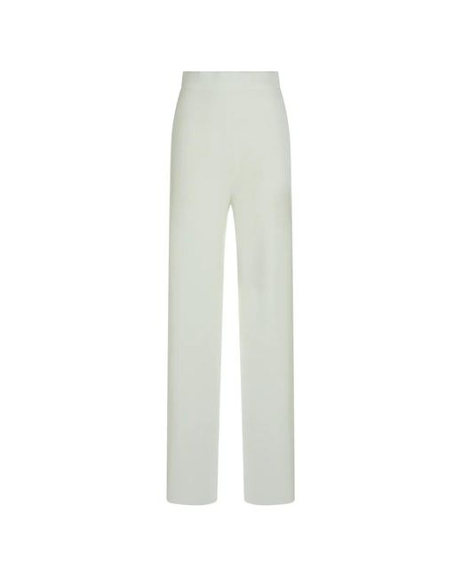 Max Mara White High-Waisted Straight-Leg Trousers