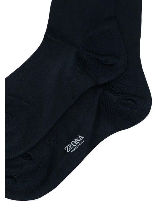 Zegna Black Knee Socks for men