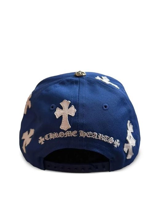 Chrome Hearts Blue Cross-Patch Baseball Cap for men