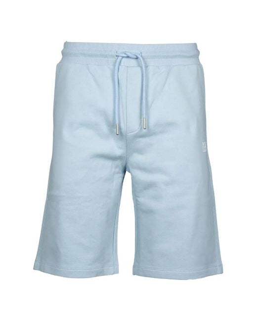 Karl Lagerfeld Blue Drawstring-Waist Shorts for men