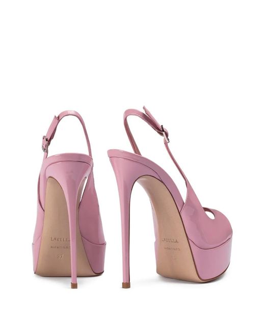 Le Silla Pink Uma Slingback Platform Pumps