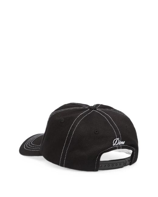 Dime Black Cursive Denim Cap