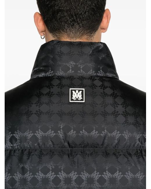 Amiri Black Ma Quad Jacquard Puffer Jacket for men