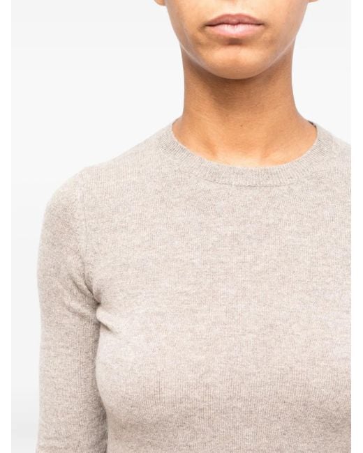 LA ROSE Blue Crew-Neck Sweater