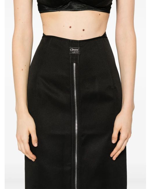 Coperni Black Zip Maxi Skirt