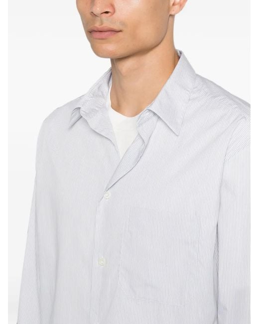 The Row White Pace Striped Shirt for men