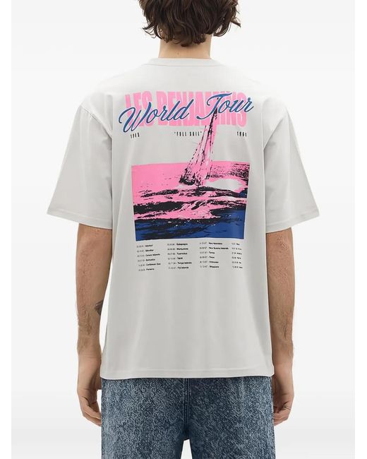 Les Benjamins White Print Relaxed T-Shirt for men