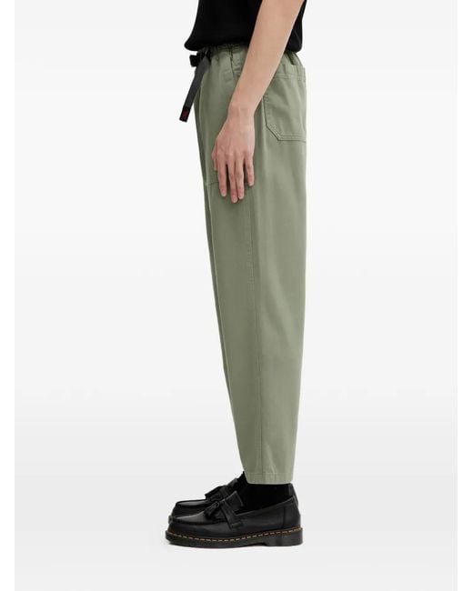 Gramicci Green Belted Patch-Pocket Trousers for men