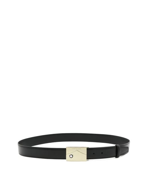 Montblanc White Logo-Buckle Belt for men