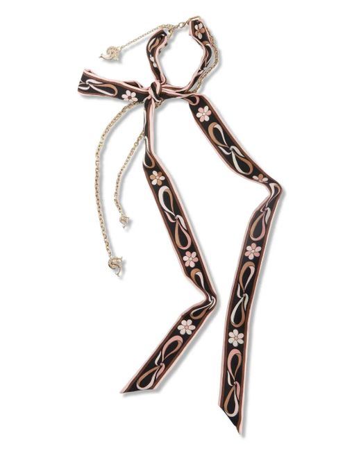 Collar de seda Emilio Pucci de color Natural