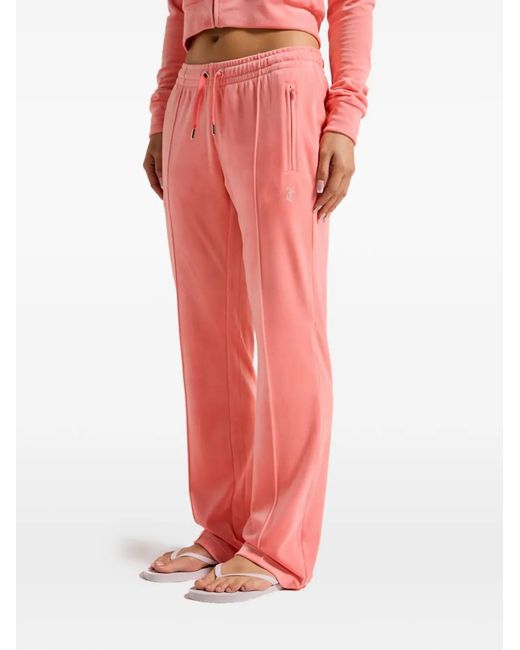 Juicy Couture Pink Diamanté-Logo Track Pants