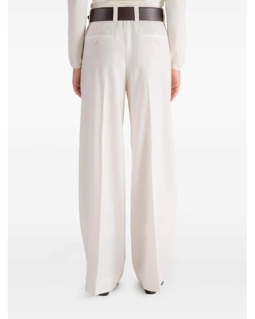 Incotex White Wool Trousers