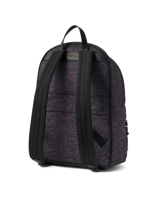 Karl Lagerfeld Blue Allover-Pattern Backpack for men