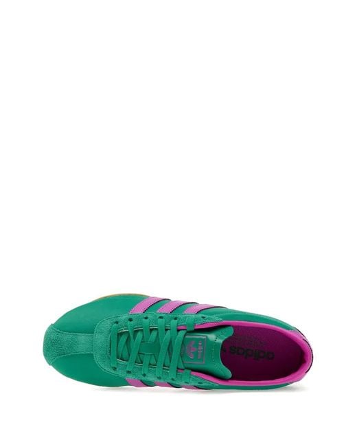 Adidas Green Tokyo Three-Stripe Sneakers