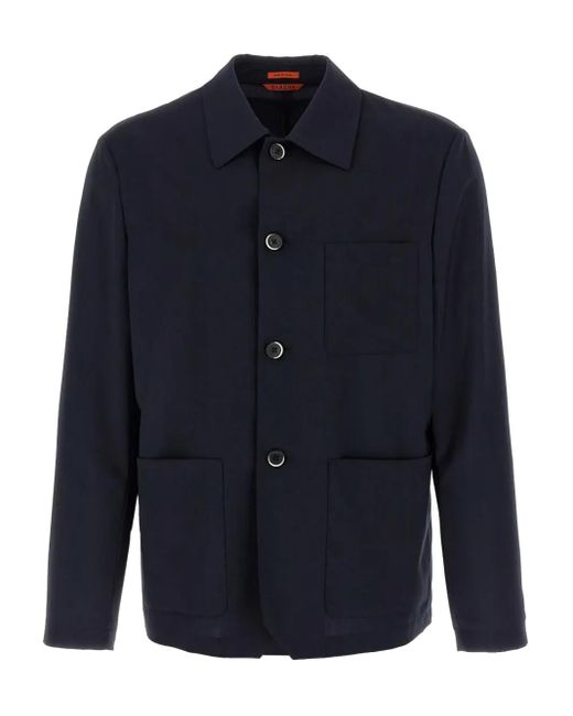 Giacca-Camicia Con Abbottonatura di Barena in Blue da Uomo