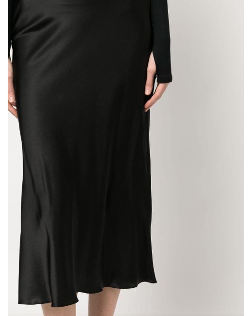 MANURI Black Patricia Silk Skirt