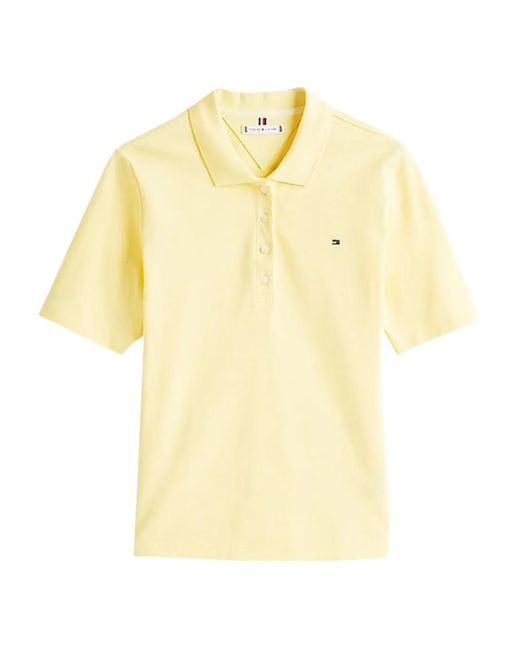 Tommy Hilfiger Yellow Poloshirt Mit Logo