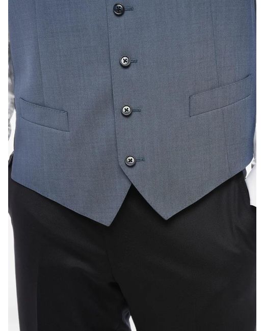 Corneliani Blue V-Neck Waistcoat for men