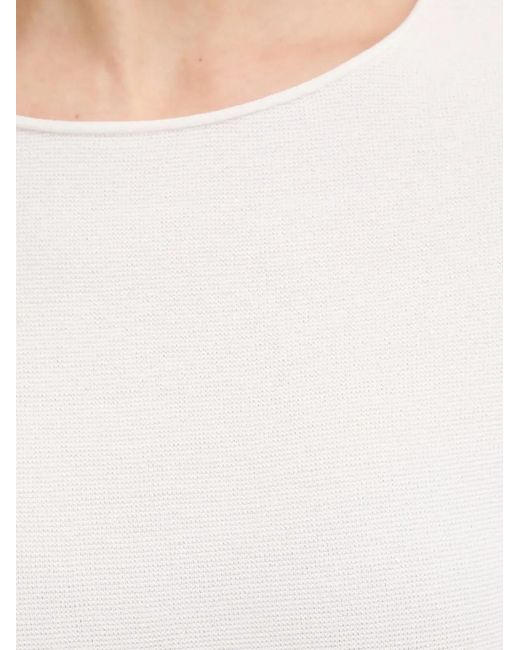 Marc O' Polo White Fine-Knit Long-Sleeve Sweater