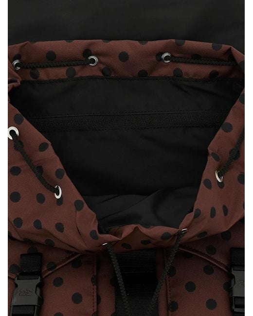 Ganni Brown Polka-Dot Backpack