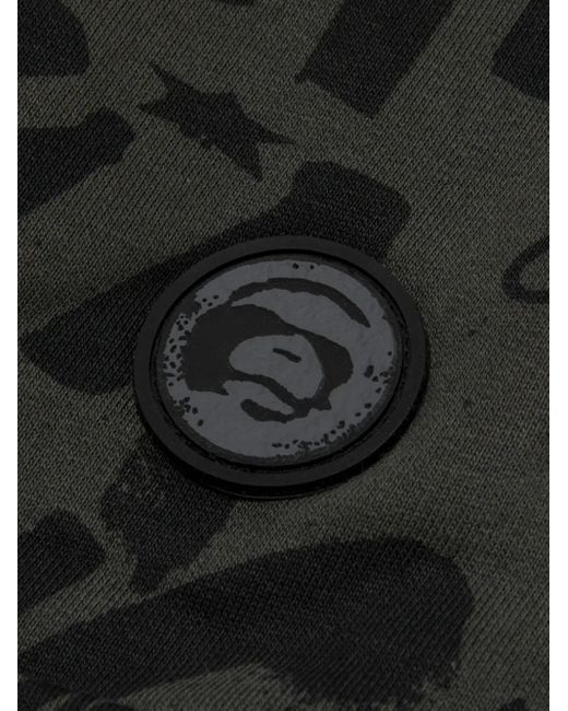 Aape By A Bathing Ape Broek Met Patch Print in het Black voor heren