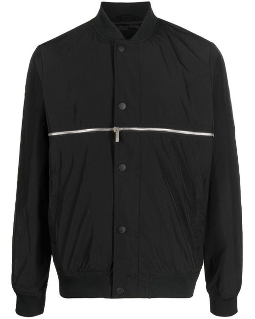 Karl Lagerfeld Zip-detail Bomber Jacket in Black for Men | Lyst