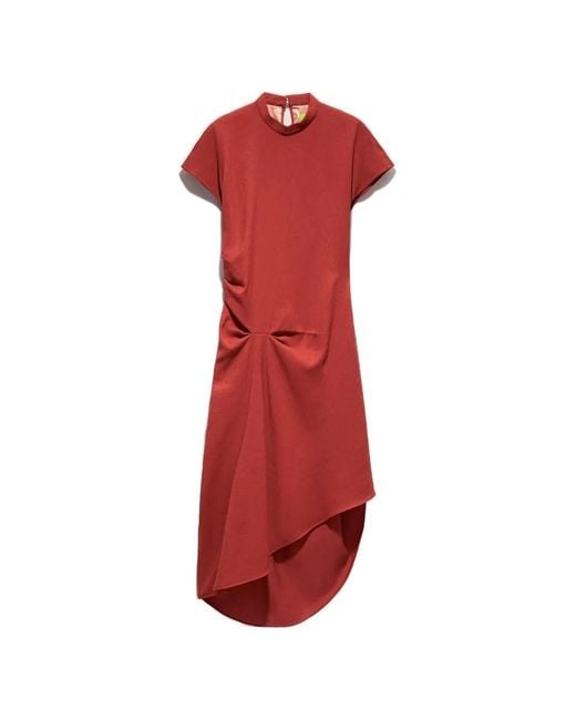 Shanghai Tang Gathered Asymmetric Dress
