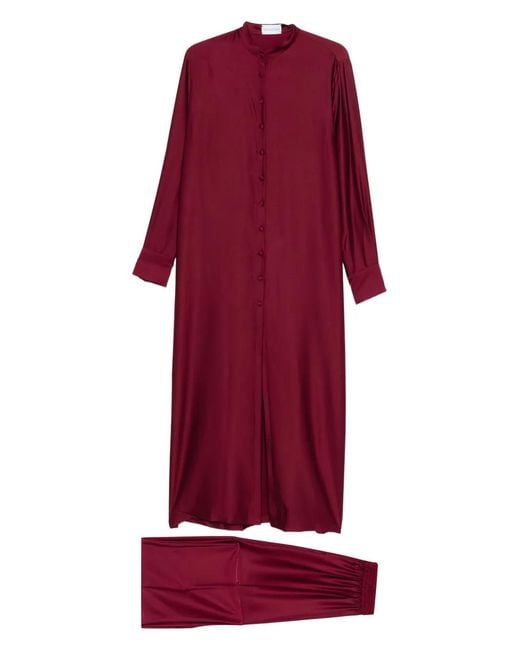 Silkylicious Red Ensemble Pantalon Dari