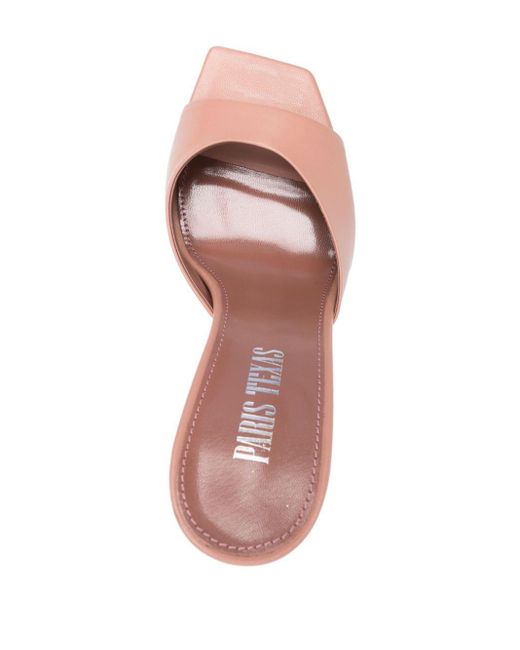 Paris Texas Pink 110mm Leather Mules