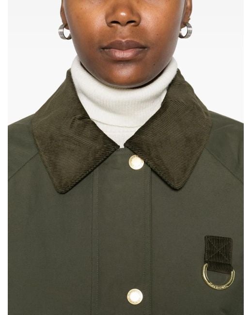 Giacca Con Colletto A Coste di Barbour in Green