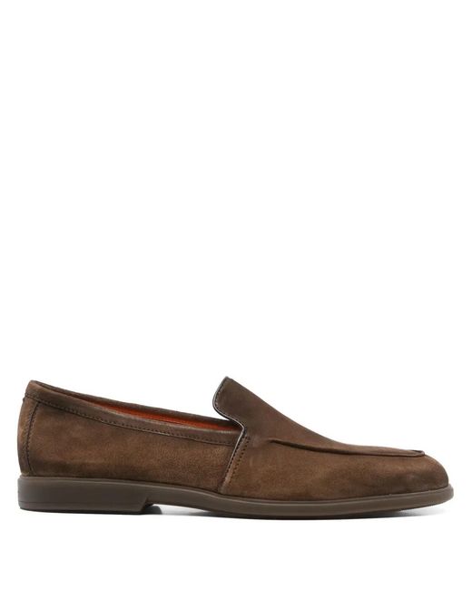 Santoni Brown Malibu Moccasin for men