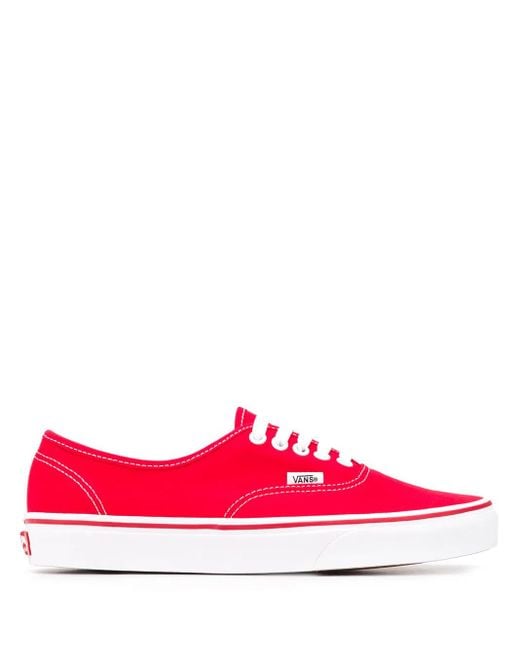 Vans Red 'Authentic' Sneakers
