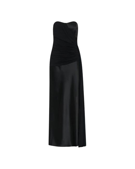 Nicholas Black Robe Longue Milena À Design Drapé